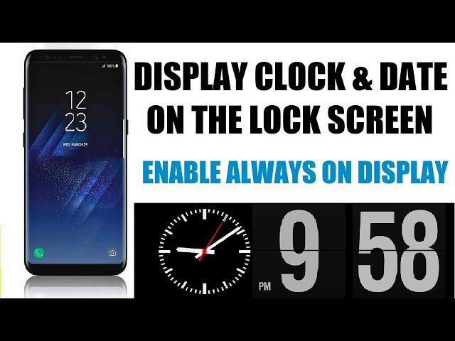 How to add data and time (CLOCK) in mobile phone screen lock