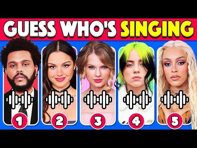 Guess WHO'S SINGING  | Celebrity Song Edition | The Weeknd, Olivia Rodrigo, Taylor Swift, Doja Cat