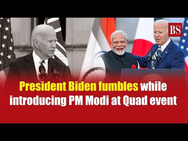 President Biden fumbles while introducing PM Modi at Quad event | PM Modi in US