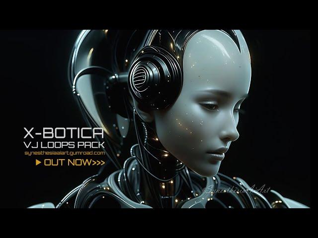 "X-BOTICA" Exotic robots Visuals for Epic moments. VJ loops  #aivisuals #vjloops #VJpackage