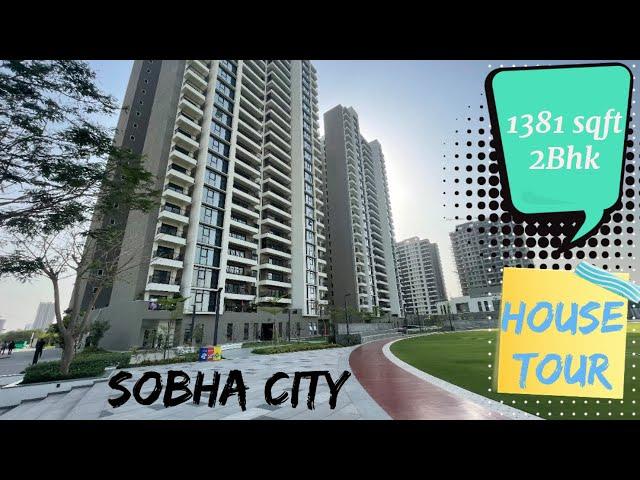 Sobha City 1381 sq ft 2Bhk Actual Flat Video...