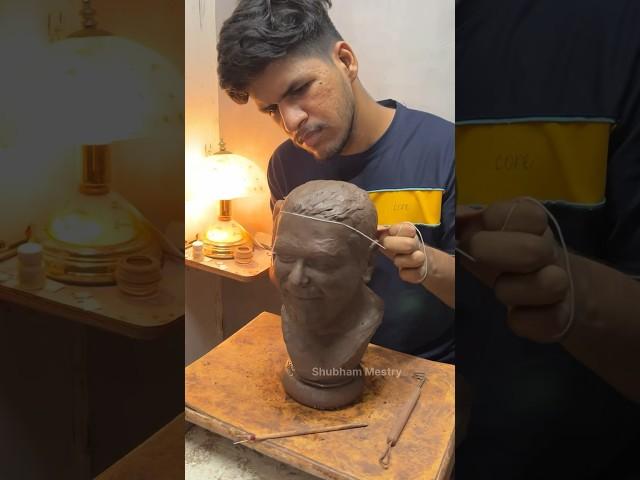 Process ️ #art #sculpture #faceportrait #terracottamodel #sculptureartist #sculptingprocess