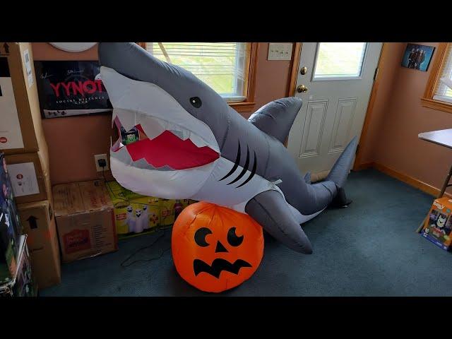 NEW FOR 2025 Gemmy Airblown Inflatable Halloween Animated Shark With Sound Box Review