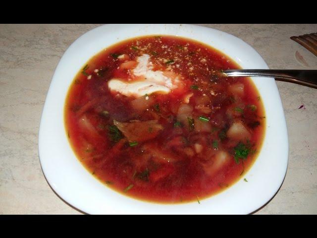 Вкусный классический красный борщ рецепт