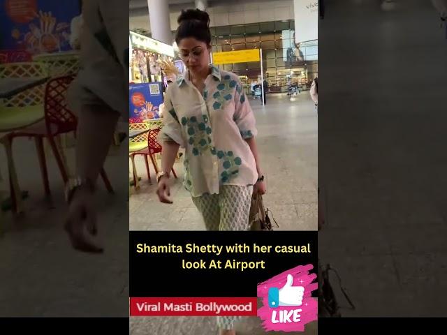 Shamita Shetty with her casual look At Airport #shamitashetty #shorts #short #trending #viral #bolly