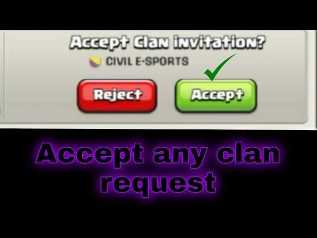 How to accept or reject clan invites.