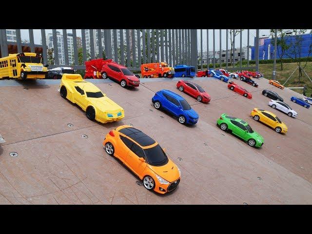 CARBOT TRANSFORMERS DISNEY CAR SLIDE 카봇 트랜스포머 디즈니카 미끄럼틀 놀이