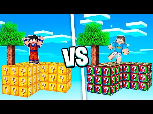 ILHA LUCKY BLOCK DAVI VS ILHA LUCKY BLOCK SPIRAL BETO NO MINECRAFT!!