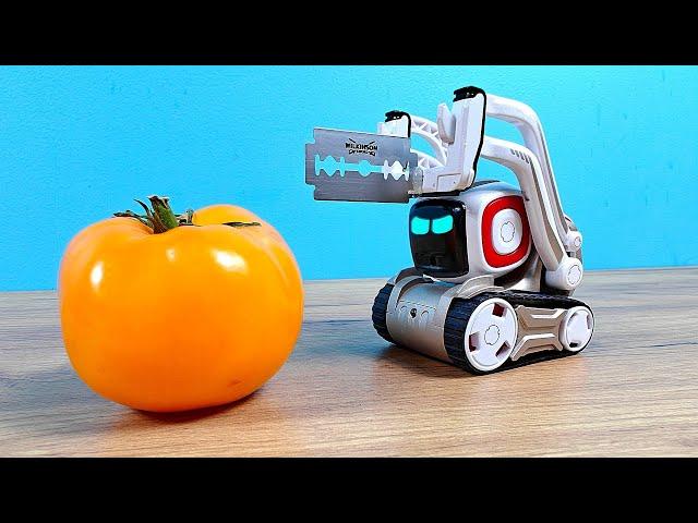 Can Cozmo cut a tomato salad? 