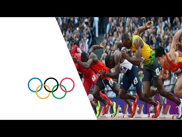 Bolt, Blake & Gatlin Win 100m Semi-Finals - London 2012 Olympics