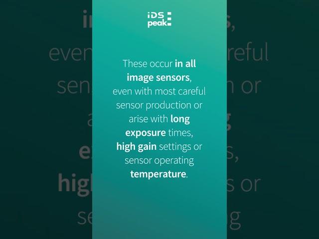 IDS peak feature - adaptive hot pixel correction!#hot pixel