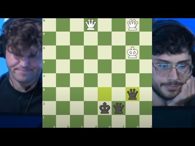 MAGNUS CARLSEN DEFEATS ALIREZA FIROUZJA WITH FOUR QUEENS ON THE BOARD