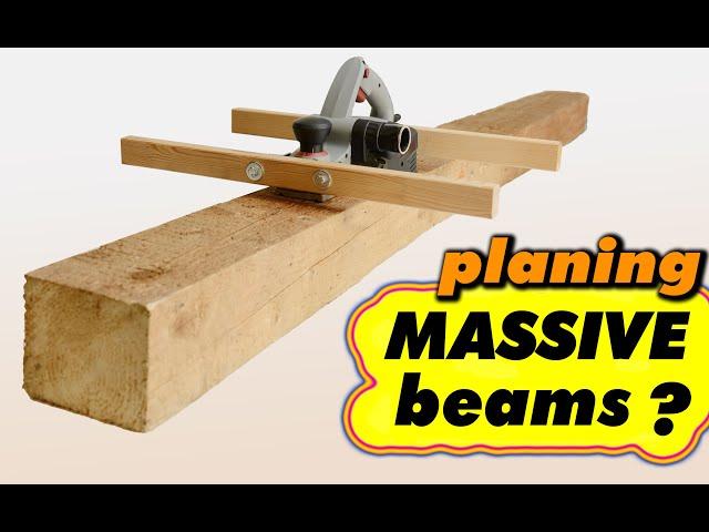 Planing Beams with Electric Hand Plane - How to Attach Planer Jig