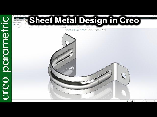 Sheet metal pipe clamp | Sheet metal tutorial in Creo  Parametric