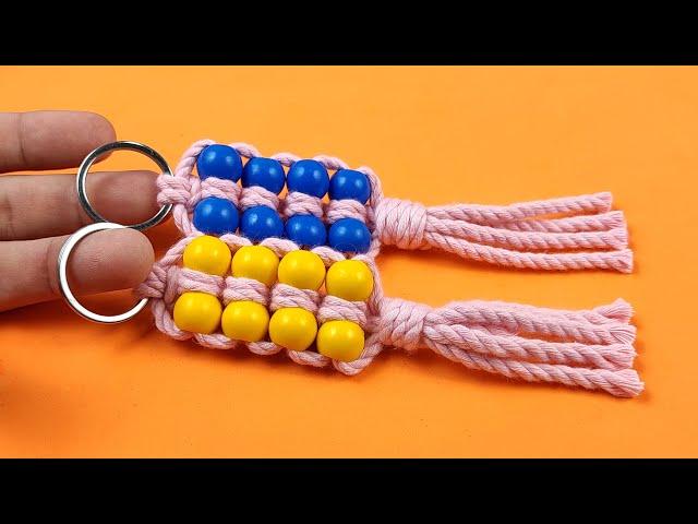 Super Easy Paracord Lanyard Keychain | How to make a Paracord Key Chain Handmade DIY Tutorial #48