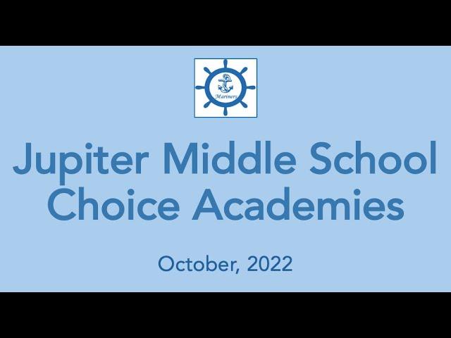 Jupiter Middle School Choice Programs