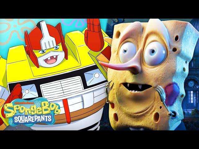 SpongeBob Episodes Reimagined As A Transformers, Stop-Motion, + More!  | @SpongeBobOfficial