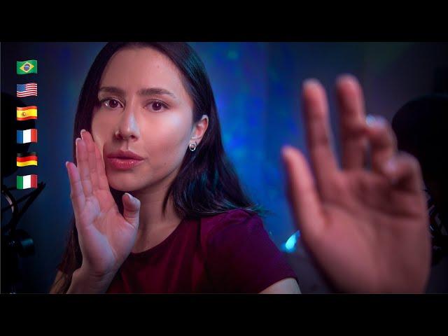 ASMR Visual & whispers for sleep  coconut rain, hand movements, light, camera brushing, +