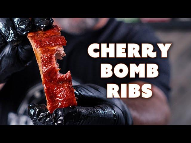 Cherry Bomb Ribs On The Traeger | Ft. Kosmos Q