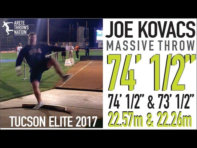 SHOT PUT | JOE KOVACS 22.57m & 22.26m | MASSIVE THROWS at Tucson Elite