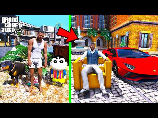 Franklin Change His Poor Life To Ultra Rich Trillionaire Life In GTA 5 | SHINCHAN and CHOP