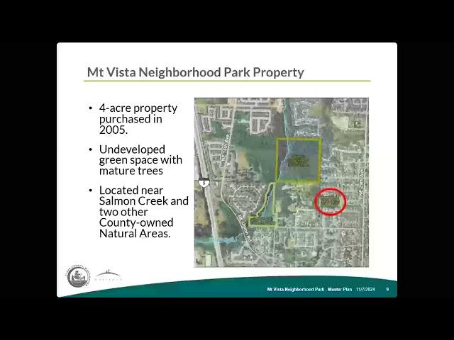 Clark County Mt. Vista Neighborhood Park Property Open House #2 11.7.24