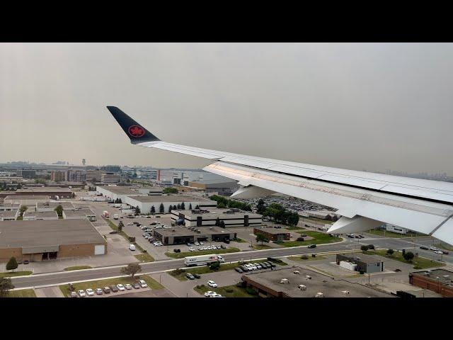 Air Canada Airbus A220-300 Smokey Landing at Toronto Pearson | BNA-YYZ