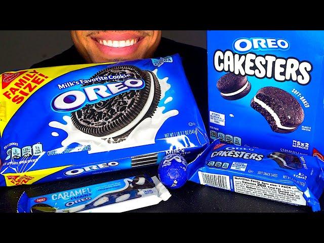 ASMR CANDY EATING OREO MUKBANG CAKESTERS EGG COOKIES TALKING JERRY BIG BITES MOUTH SOUNDS TINGLES