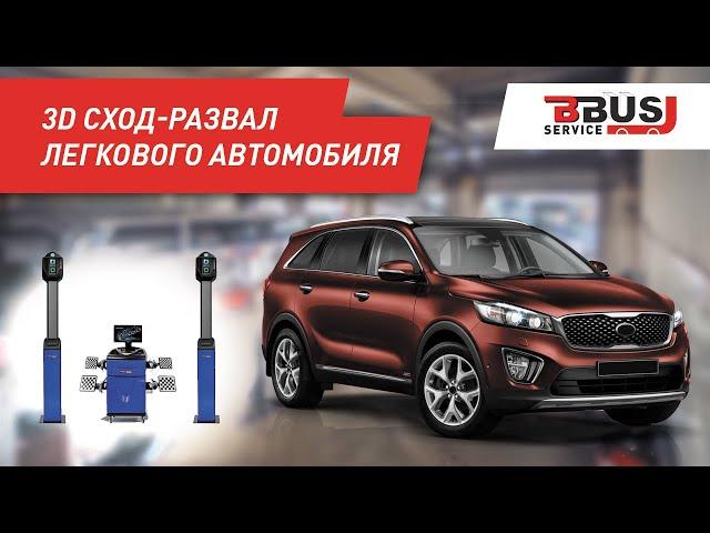 3D сход-развал легкового автомобиля в БизнесБас Сервис. Техно Вектор.