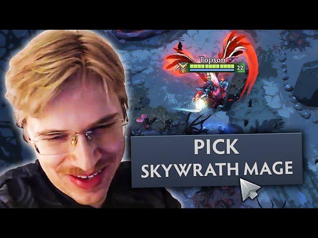 How Topson really plays SKYWRATH MAGE MID in ranked...