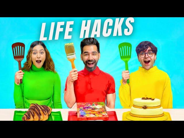 TESTING VIRAL LIFE HACKS WITH BROTHER & SISTER | Rimorav Vlogs