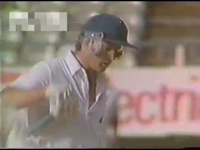 David Gower clean bowled by Fiery Imran Khan