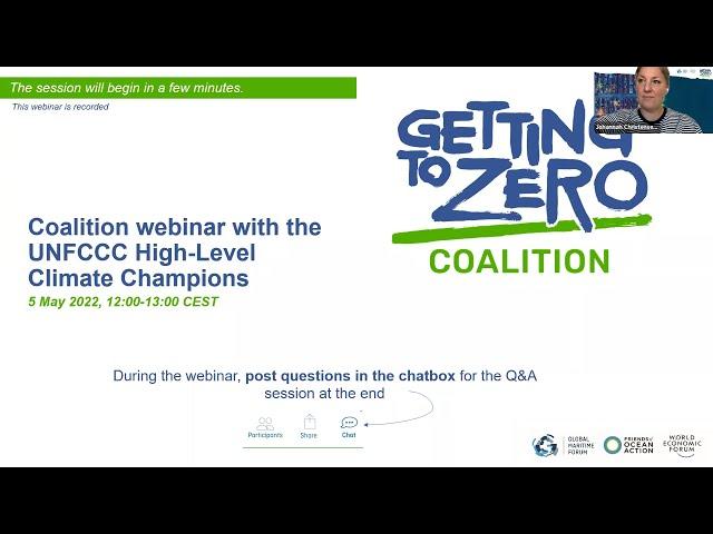 Getting to Zero Coalition webinar with the UNFCCC High-Level Climate Champions