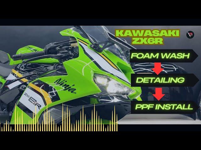 2025 Kawasaki ZX6R | Foam wash | Detailing | Self Healing PPF