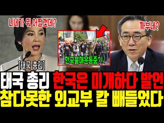 "한국인은 미개하다" 태국 총리의 망언에 열받은 외교부의 통쾌한 한방