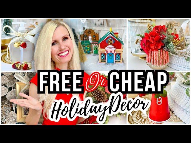 *FREE or CHEAP* DIY HOLIDAY DECOR! CHRISTMAS DECORATING on A BUDGET