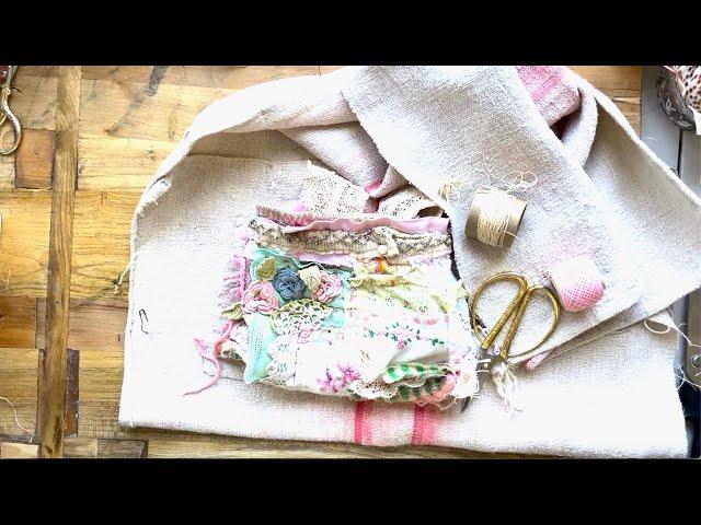 #slowstitching | Projects in Progress | Very Vintage Pouch (s) Ep 1