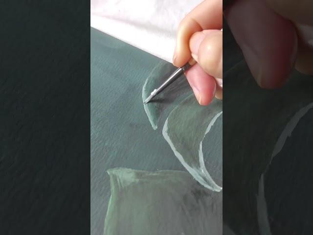 How to paint monstera plant with gouache #shortvideo #art #gouache #gouachetutorial #tropicalplants