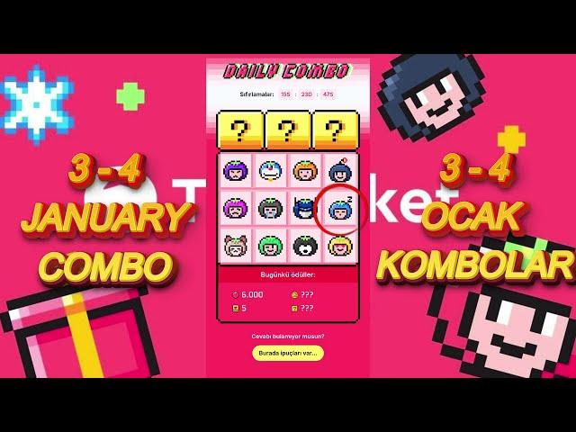 Tomarket Airdrop Combo 3 January | Tomarket Daily Combo Today | Tomarket Secret Combo Today