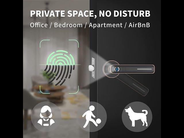Geek Smart Fingerprint Door Lock   Biometric Door Knob Keyless Entry Door Locks for Home