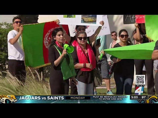 Jacksonville's Afghan community, supporters rally for peace