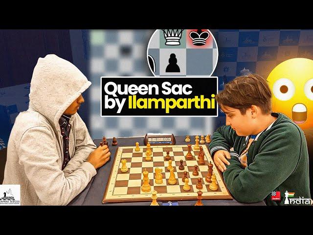 Sacrificing your Queen to destroy a Grandmaster | Ilamparthi vs Vetokhin | Sunway Sitges Blitz