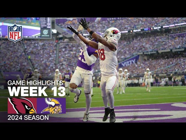 Arizona Cardinals vs. Minnesota Vikings Game Highlights | NFL 2024 Season Week 13