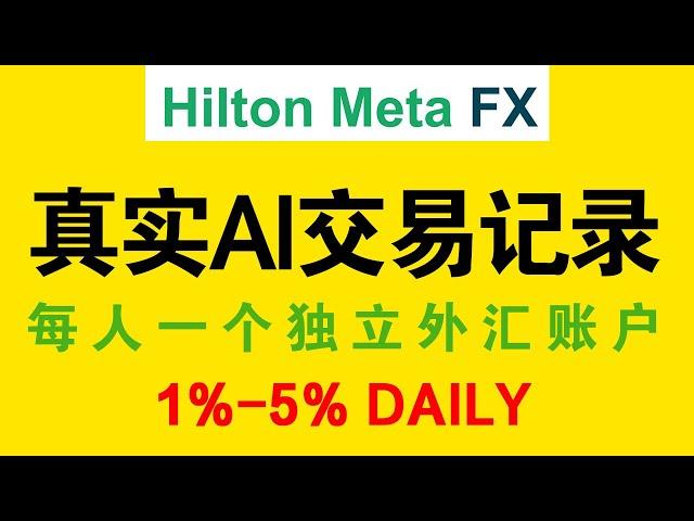 【不玩了】Hilton Meta Fx：有真实外汇AI交易记录，每人一个独立外汇账户，日息最高5% #hiltonmetafx