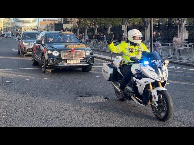 SEG escort Princess Anne through Parliament square