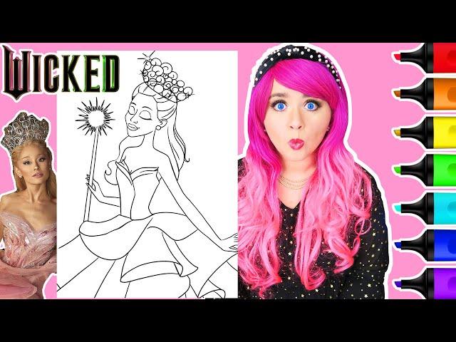 Coloring Wicked Glinda (Ariana Grande) Coloring Page | Ohuhu Art Markers