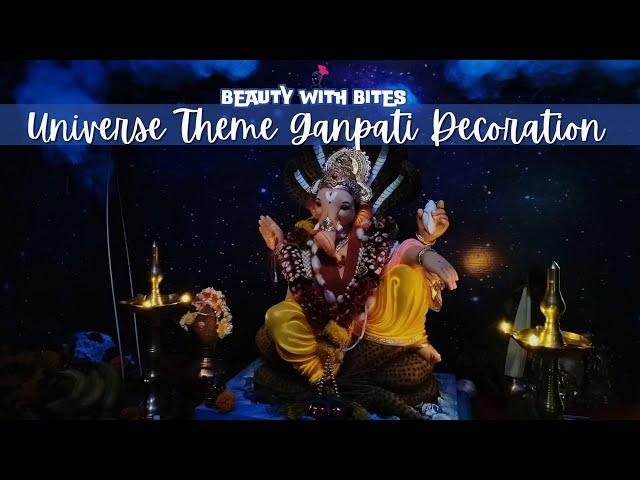 Universe Theme Ganpati Decoration | Easy Ganpati Decoration | Decoration 2024 | Beauty With Bites