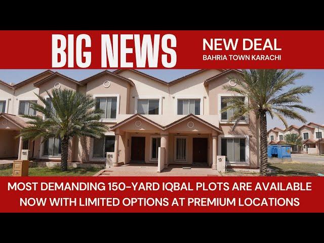 Big News New Deal 150 yards Iqbal Plots | Iqbal Plots Available | Bahria Town Karachi Latest News