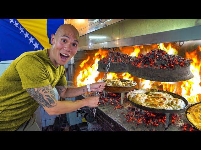 BOSNIAN Food Tour in Sarajevo - #1 BEST BUREK in the Balkans + Bosnia & Herzegovina Balkan Food Tour