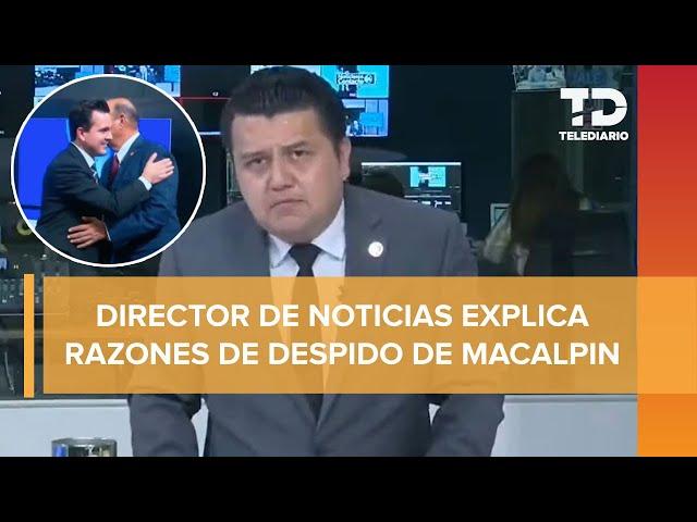 Por qué despidieron al presentador de TV, Gustavo Macalpin, en su programa en vivo